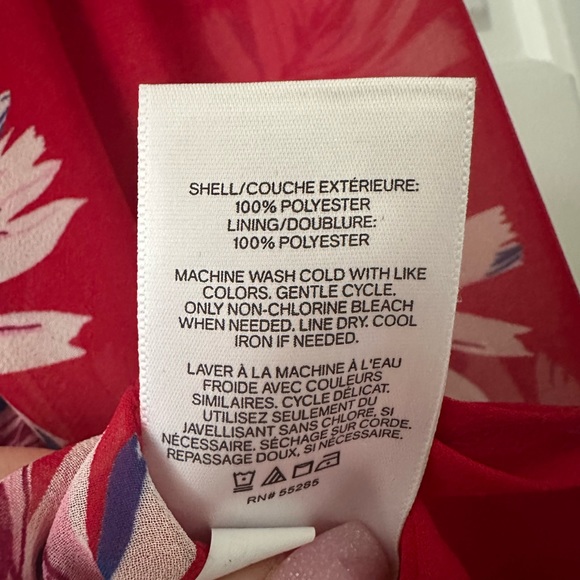 Express Red Floral Print Top - Picture 6 of 8